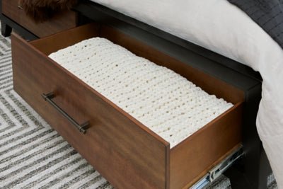 Kraeburn Queen Panel Storage Bed - Dark Brown Storage Bed modern furniture Contempo Furniture
