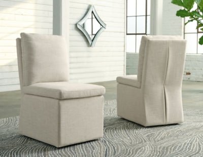 Krystanza Dining Chair - Beige Chair Set modern furniture Contempo Furniture