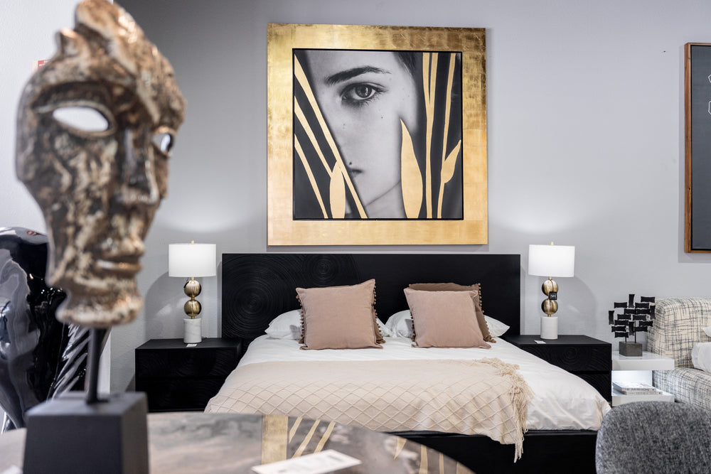 Kubia - Modern Gold 71" x 71" Painting - View 3