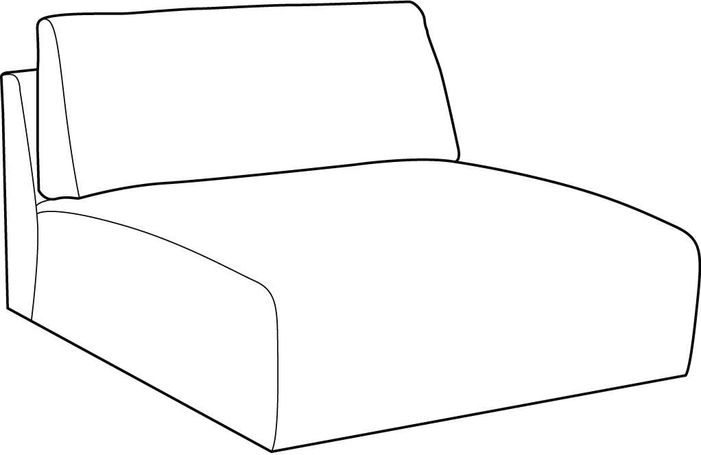 Luonto Kyoto Armless Chaise