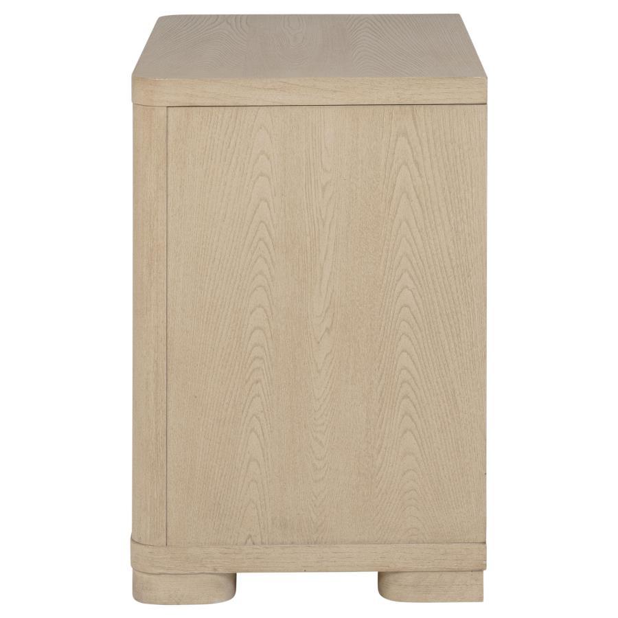 Ladera - 2 - Drawer Nightstand Bedside Table - Light Elm Accent Nightstand modern furniture Contempo Furniture