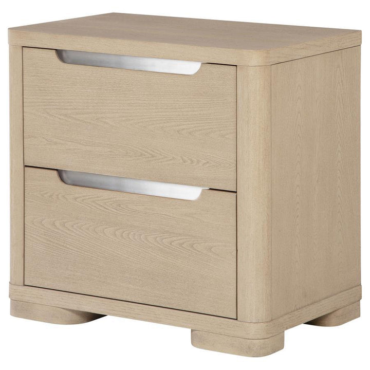 Ladera - 2 - Drawer Nightstand Bedside Table - Light Elm Accent Nightstand modern furniture Contempo Furniture