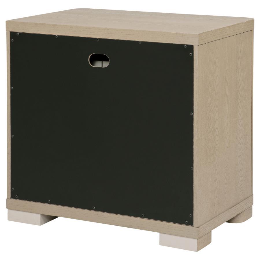 Ladera - 2 - Drawer Nightstand Bedside Table - Light Elm Accent Nightstand modern furniture Contempo Furniture