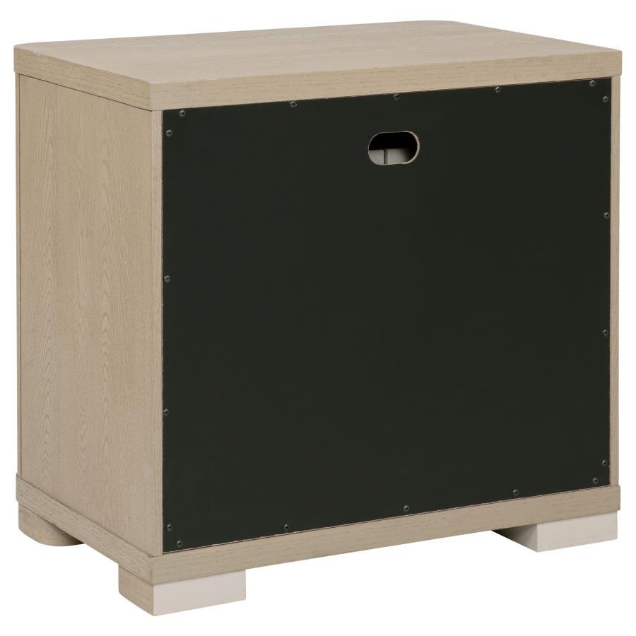 Ladera - 2 - Drawer Nightstand Bedside Table - Light Elm Accent Nightstand modern furniture Contempo Furniture