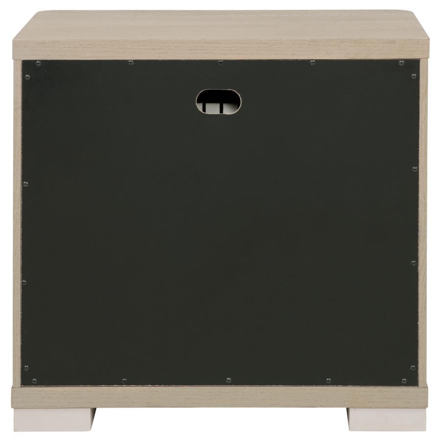 Ladera - 2 - Drawer Nightstand Bedside Table - Light Elm Accent Nightstand modern furniture Contempo Furniture