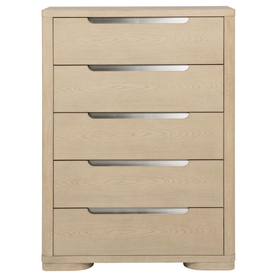 Ladera - 5 - Drawer Bedroom Chest Of Drawers - Light Elm Accent Chest modern furniture Contempo Furniture