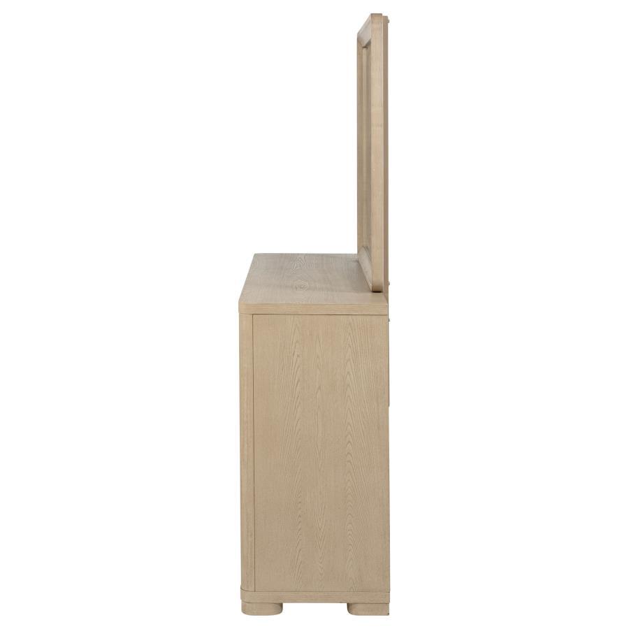 Ladera - 6 - Drawer Bedroom Dresser And Mirror - Light Elm Dresser & Mirror modern furniture Contempo Furniture