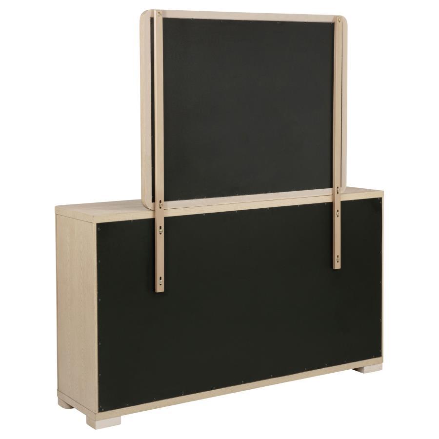 Ladera - 6 - Drawer Bedroom Dresser And Mirror - Light Elm Dresser & Mirror modern furniture Contempo Furniture