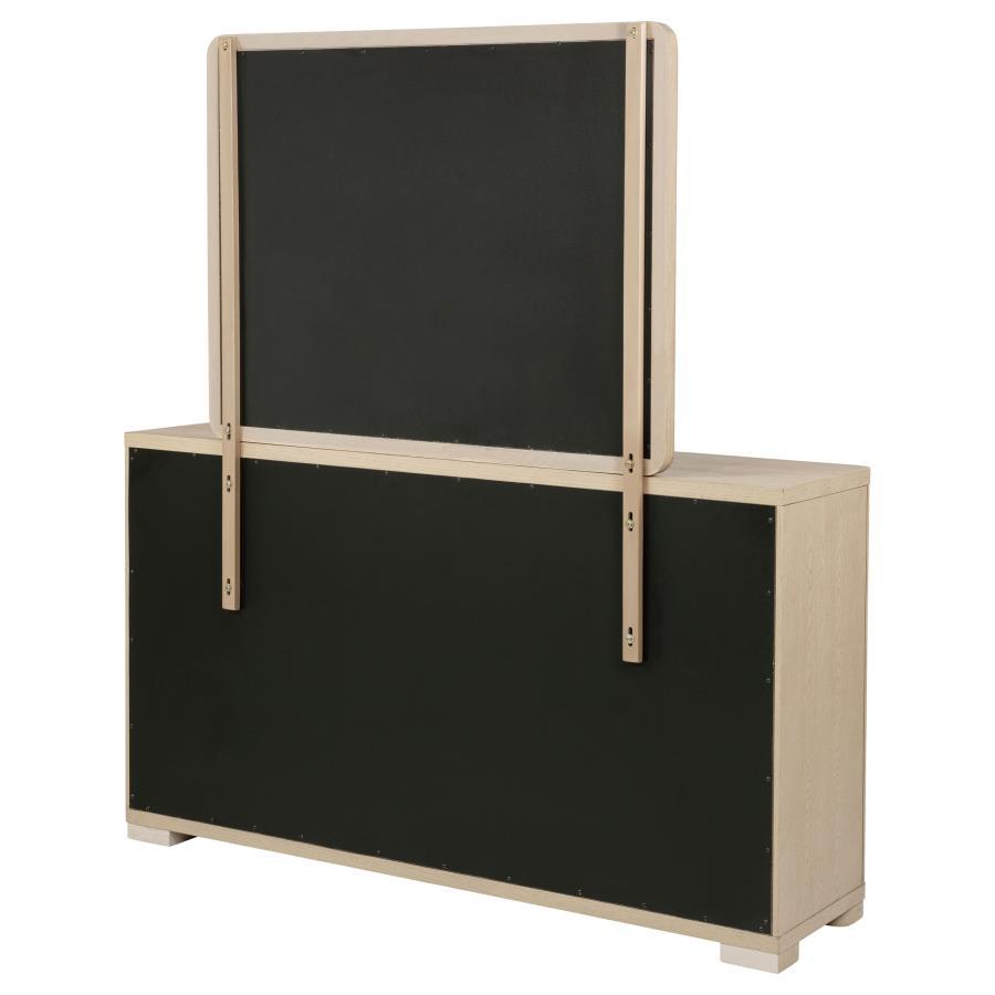 Ladera - 6 - Drawer Bedroom Dresser And Mirror - Light Elm Dresser & Mirror modern furniture Contempo Furniture