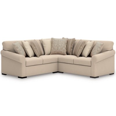 LadyMae 3 - Piece Sectional - Beige Stationary Sectional modern furniture Contempo Furniture