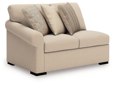 LadyMae Left - Arm Facing Loveseat - Beige Stationary Loveseat modern furniture Contempo Furniture