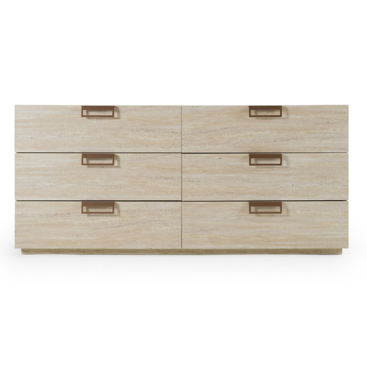 Lago - Modern Faux Travertine Dresser