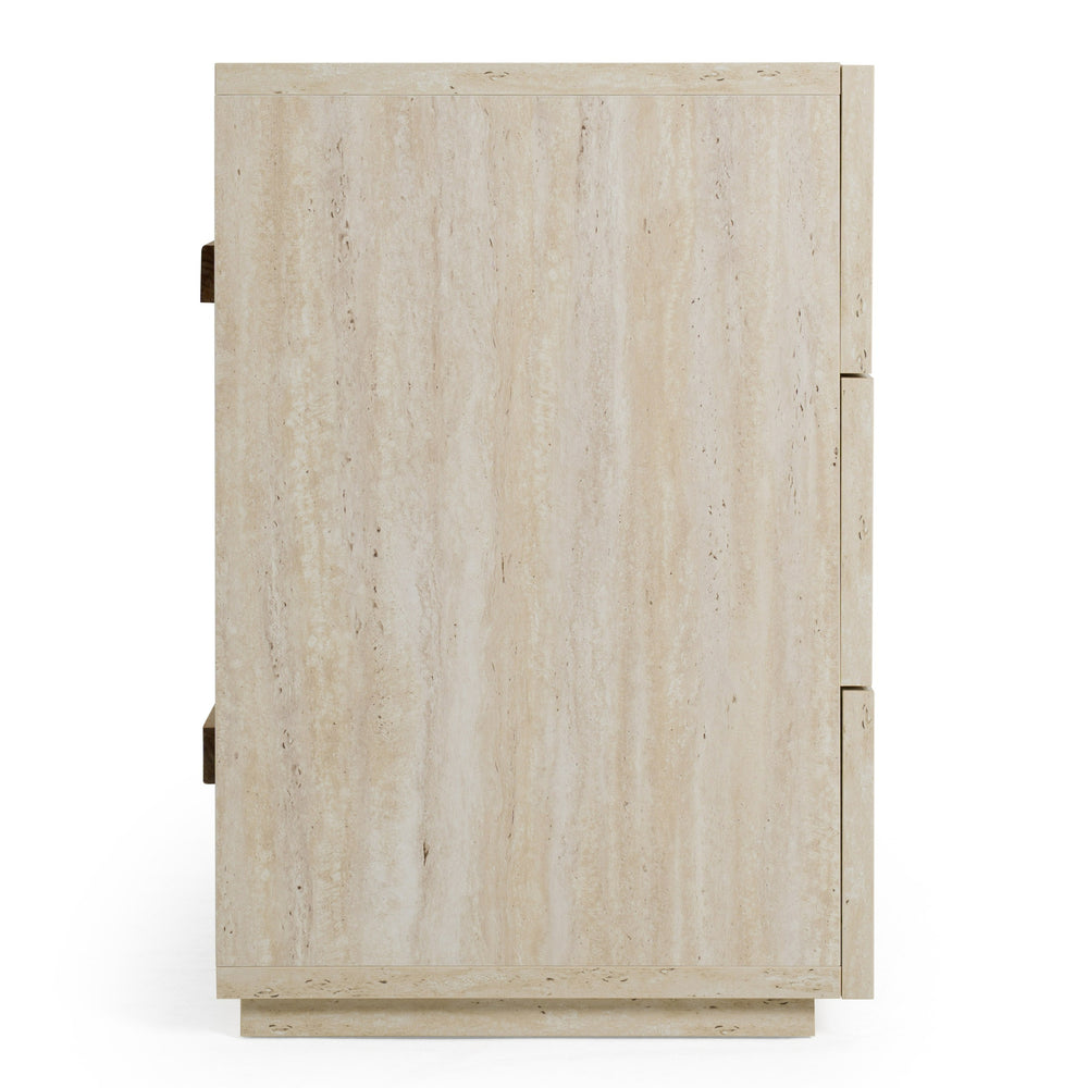 Lago - Modern Faux Travertine Dresser - View 4