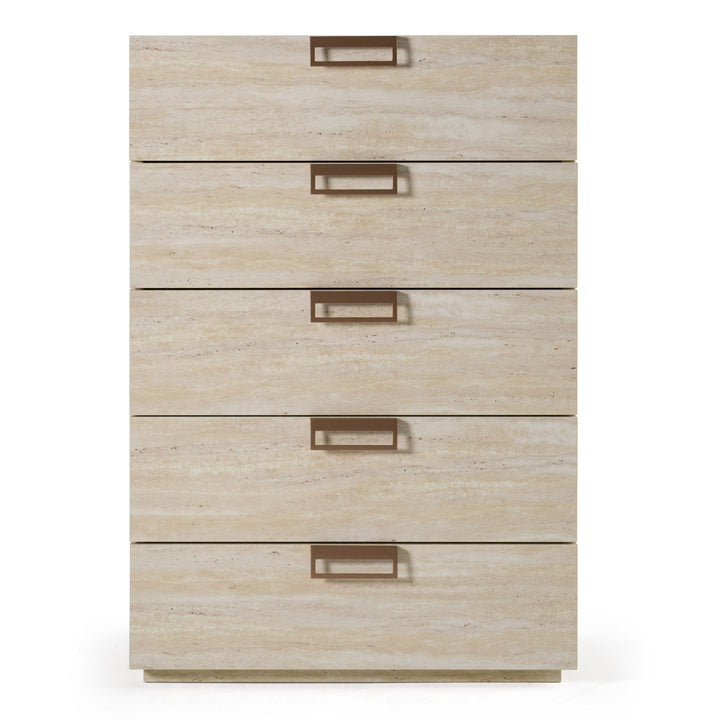 Lago - Modern Faux Travertine Chest