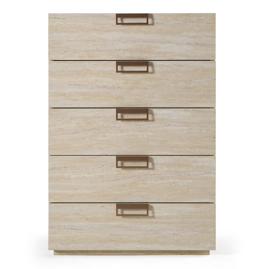 Lago - Modern Faux Travertine Chest