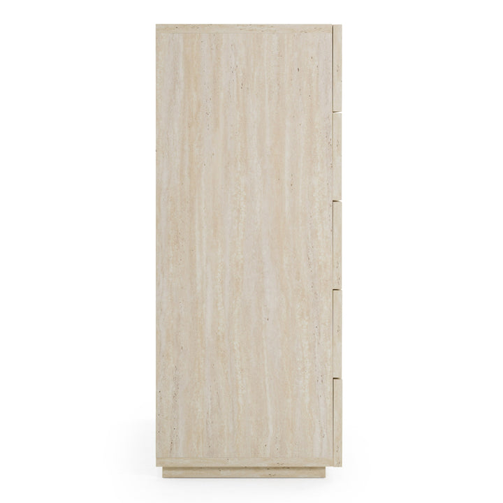 Lago - Modern Faux Travertine Chest