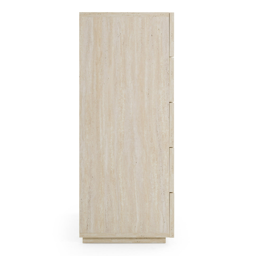Lago - Modern Faux Travertine Chest