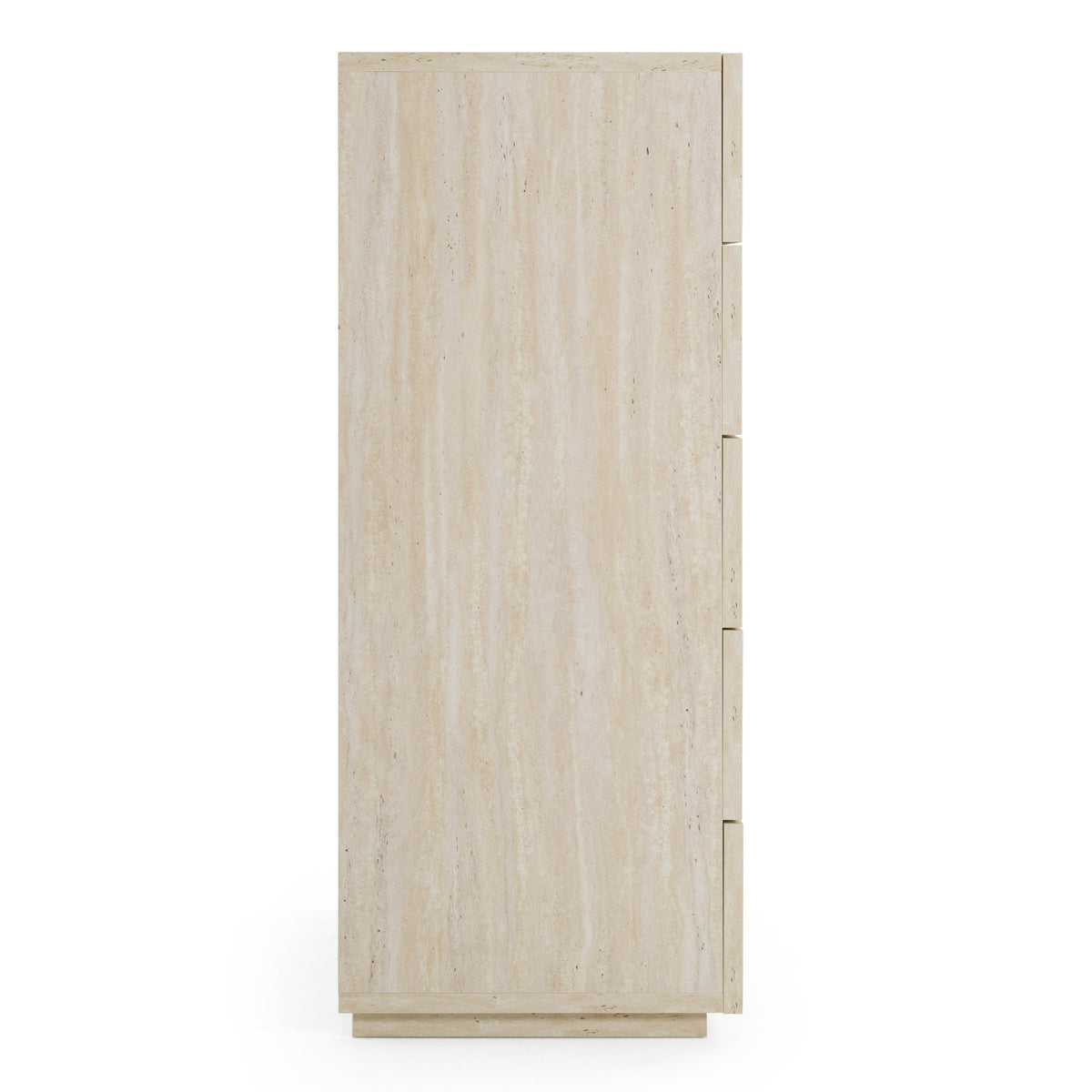 Lago - Modern Faux Travertine Chest - View 2