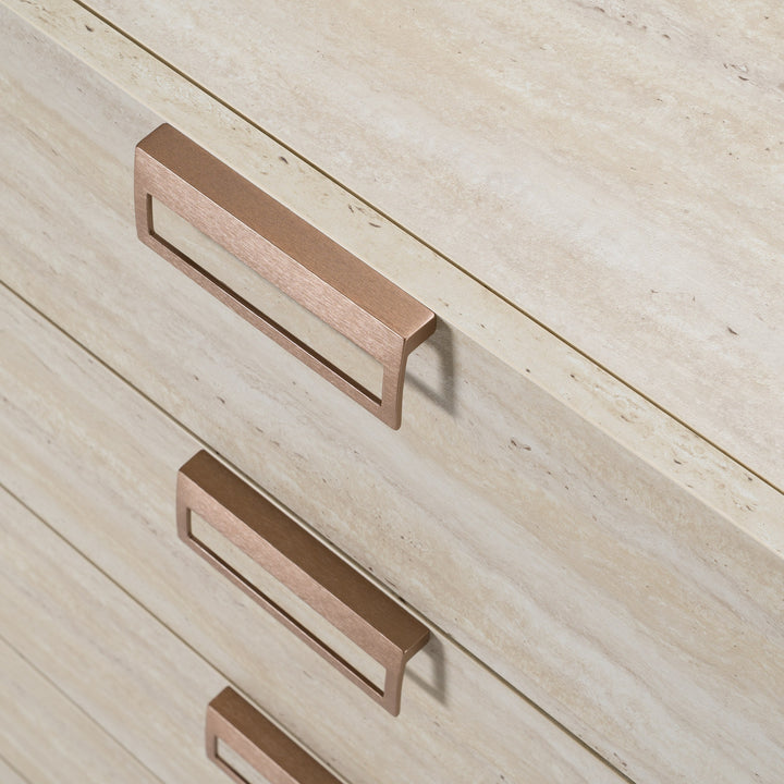 Lago - Modern Faux Travertine Chest