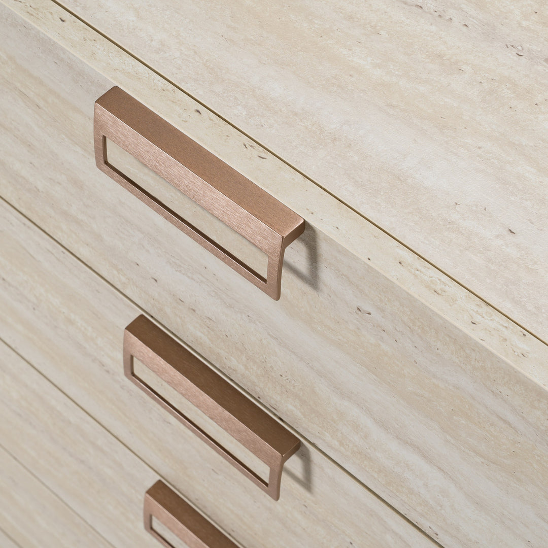 Lago - Modern Faux Travertine Chest