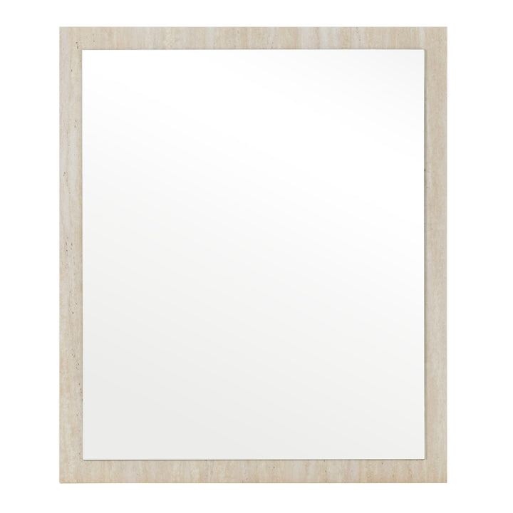 Lago - Modern Faux Travertine Mirror