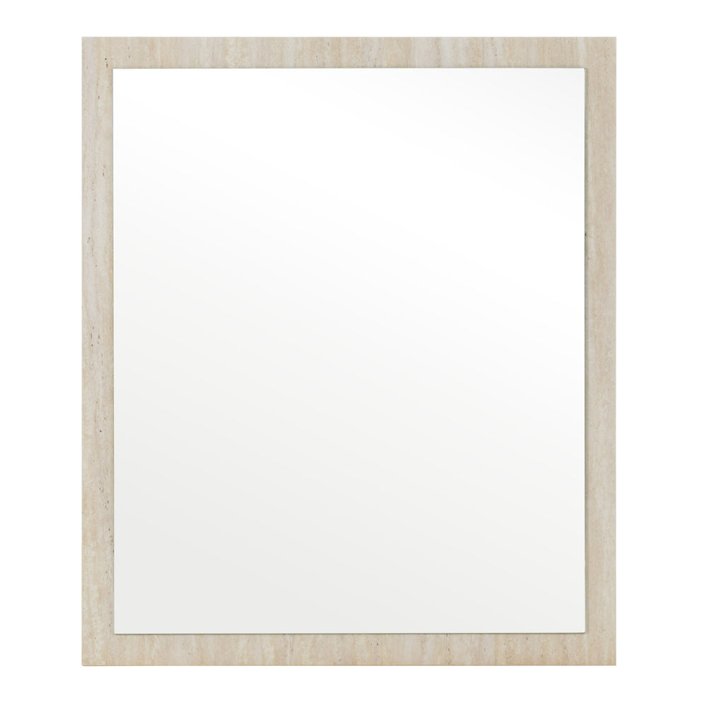 Lago - Modern Faux Travertine Mirror