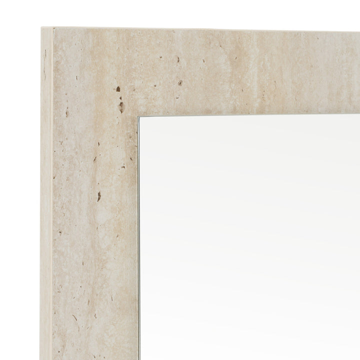 Lago - Modern Faux Travertine Mirror