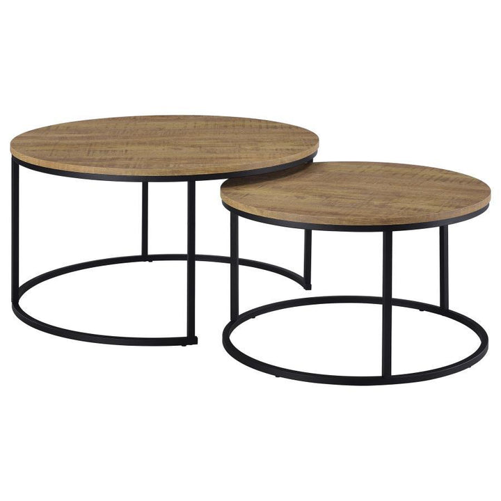Lainey - 2 Piece Round Nesting Coffee Table - Mango Nesting Table modern furniture Contempo Furniture