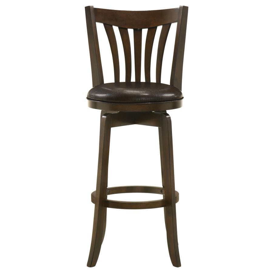 Lambert - Wood Pub Height Swivel Bar Chair - Dark Cherry Bar Height (28" - 30") modern furniture Contempo Furniture