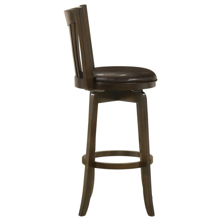 Lambert - Wood Pub Height Swivel Bar Chair - Dark Cherry Bar Height (28" - 30") modern furniture Contempo Furniture
