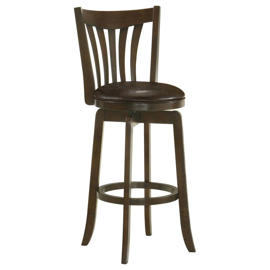 Lambert - Wood Pub Height Swivel Bar Chair - Dark Cherry Bar Height (28" - 30") modern furniture Contempo Furniture