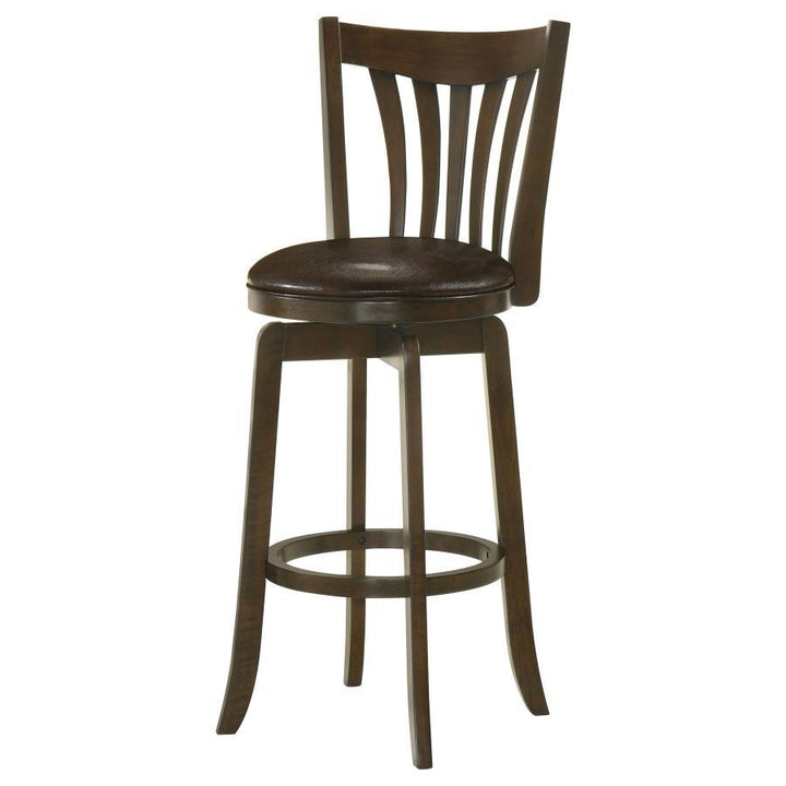 Lambert - Wood Pub Height Swivel Bar Chair - Dark Cherry Bar Height (28" - 30") modern furniture Contempo Furniture