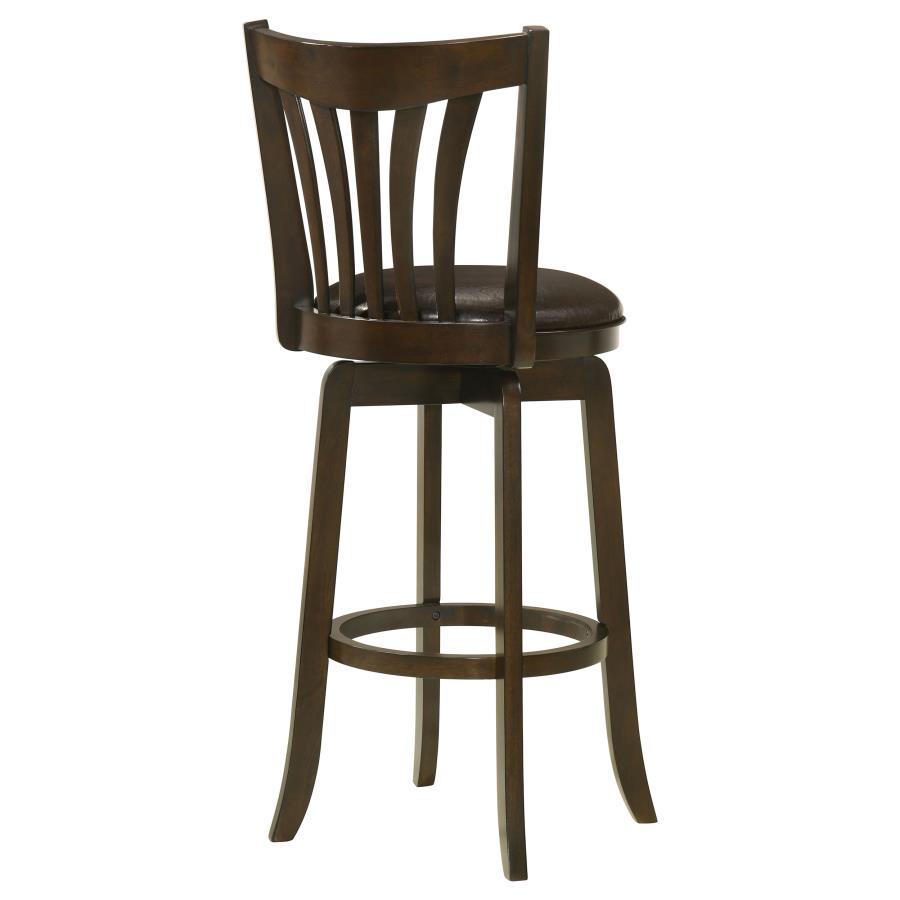 Lambert - Wood Pub Height Swivel Bar Chair - Dark Cherry Bar Height (28" - 30") modern furniture Contempo Furniture