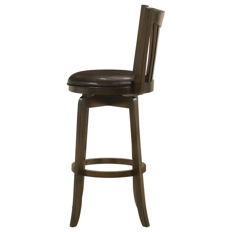 Lambert - Wood Pub Height Swivel Bar Chair - Dark Cherry Bar Height (28" - 30") modern furniture Contempo Furniture