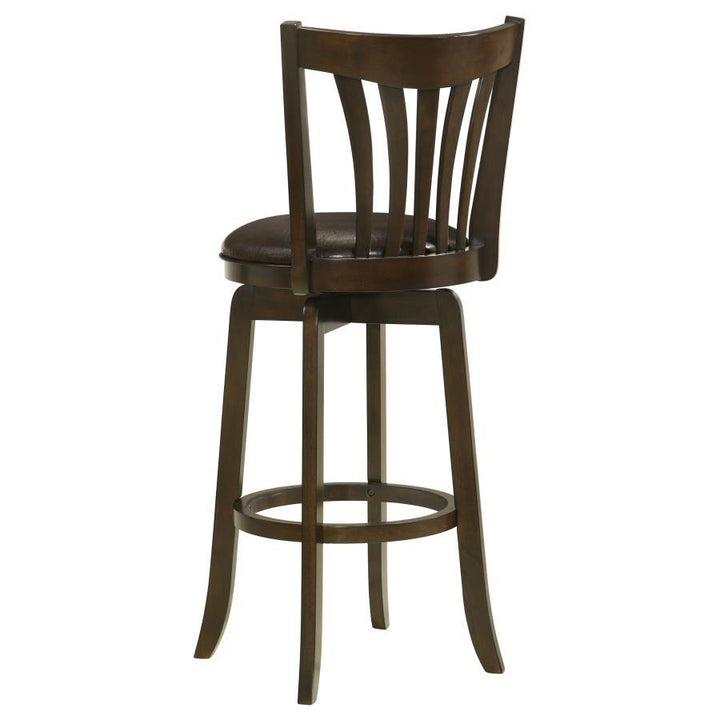 Lambert - Wood Pub Height Swivel Bar Chair - Dark Cherry Bar Height (28" - 30") modern furniture Contempo Furniture