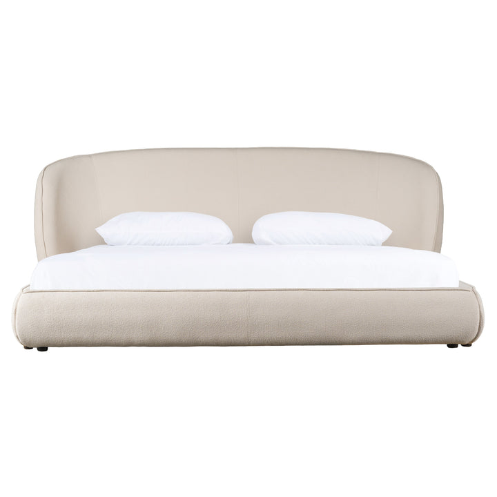 Lambert - Modern Beige Fabric Upholstered Bed