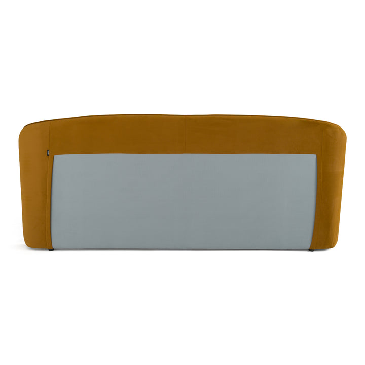 Lambert - Modern Burnt Orange Fabric Upholstered Bed