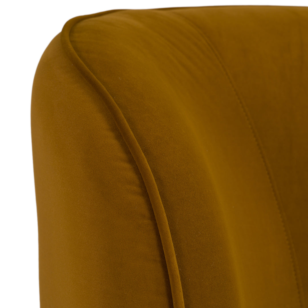 Lambert - Modern Burnt Orange Fabric Upholstered Bed