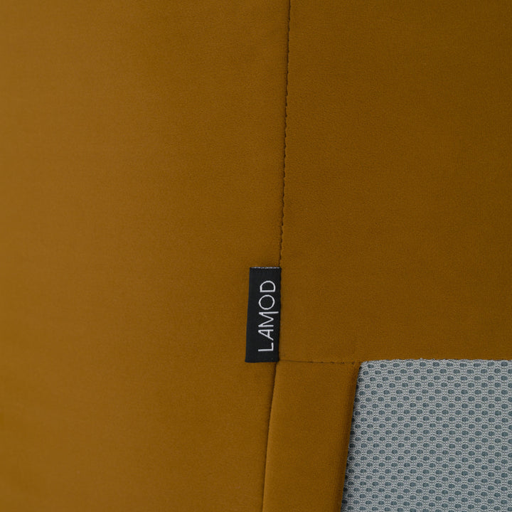 Lambert - Modern Burnt Orange Fabric Upholstered Bed