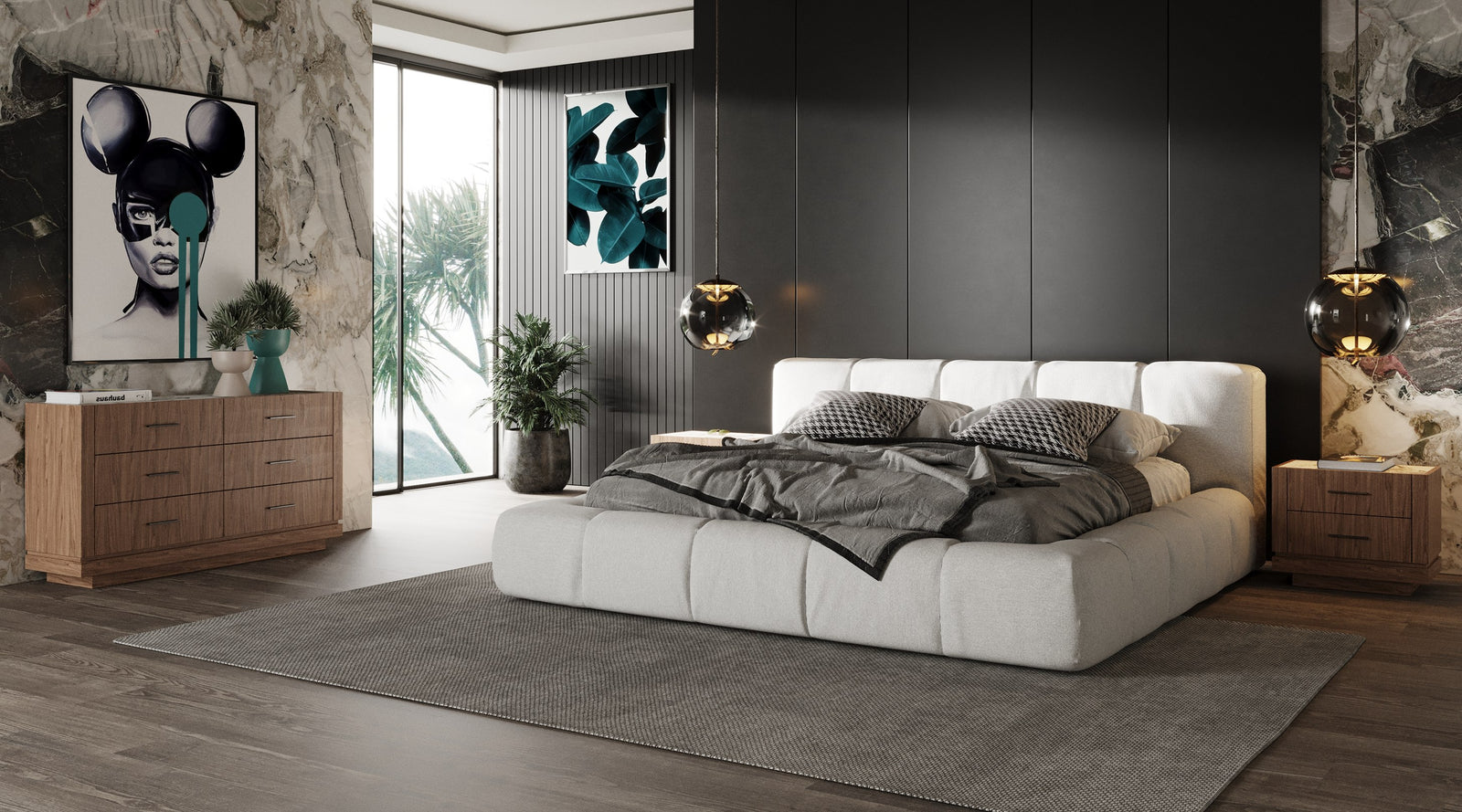 Lamont - Modern Fabric Bed