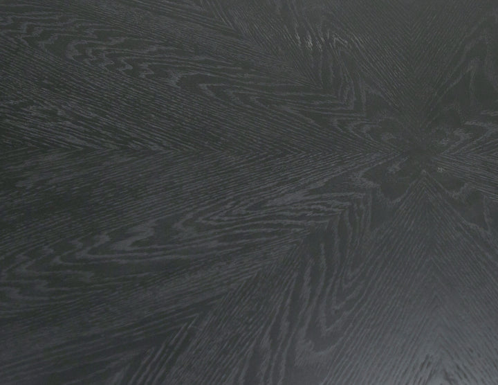 Lander Modern Mid Century Black Oak Round Dining Table
