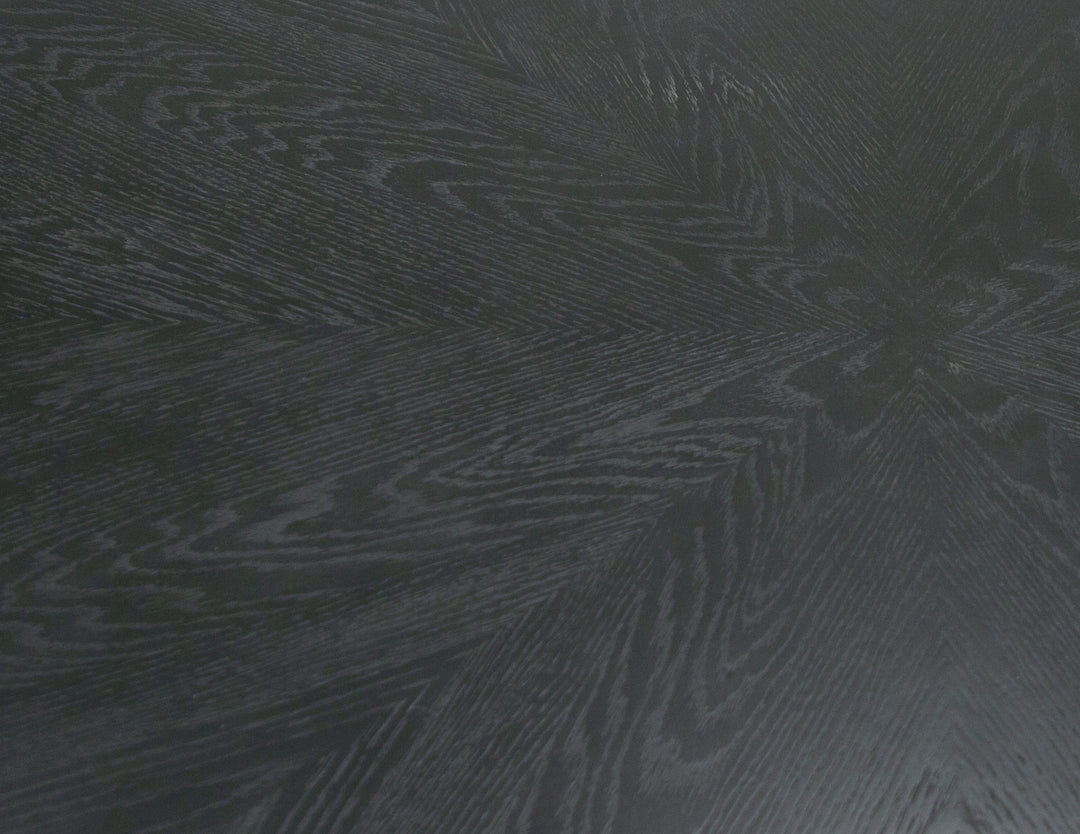 Lander Modern Mid Century Black Oak Round Dining Table
