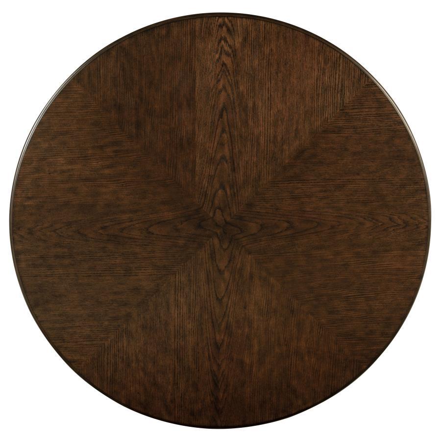 Landon - 5 Piece Round Dining Table Set - Rich Brown 5 - Piece Dining Room Set modern furniture Contempo Furniture