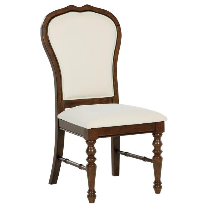 Landon - Upholstered Dining Side Chair (Set of 2) - Rich Brown Chair Set modern furniture Contempo Furniture