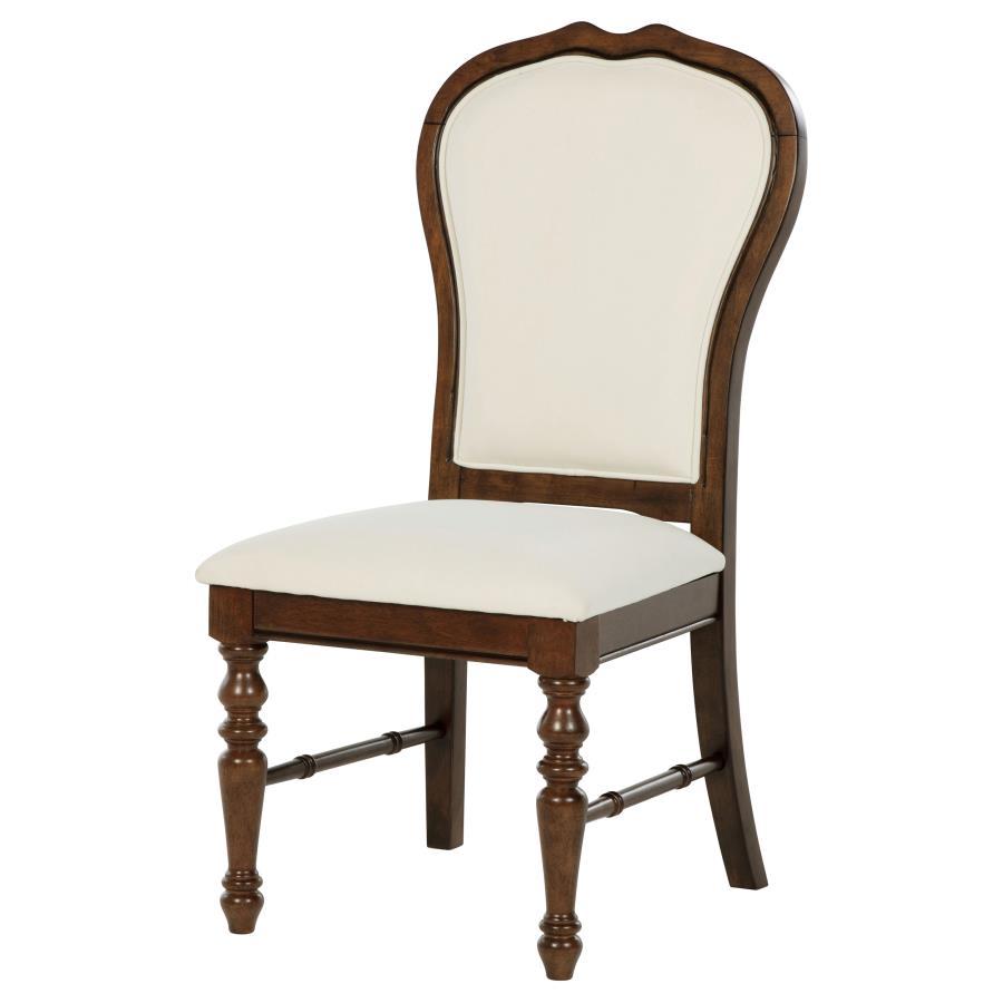 Landon - Upholstered Dining Side Chair (Set of 2) - Rich Brown Chair Set modern furniture Contempo Furniture