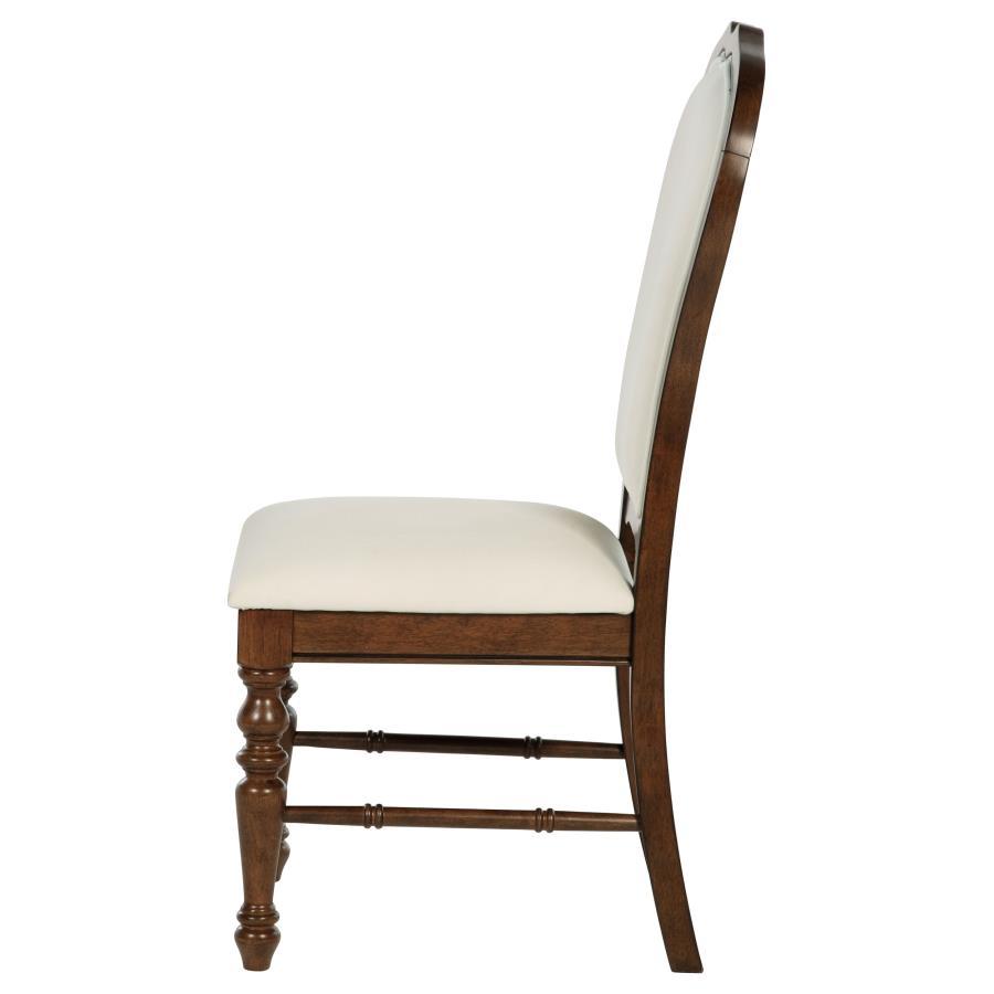 Landon - Upholstered Dining Side Chair (Set of 2) - Rich Brown Chair Set modern furniture Contempo Furniture