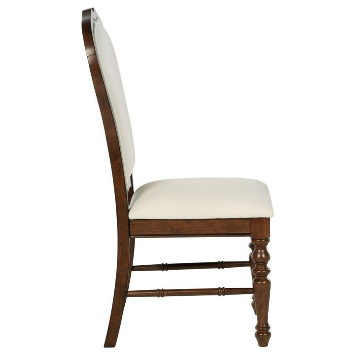 Landon - Upholstered Dining Side Chair (Set of 2) - Rich Brown Chair Set modern furniture Contempo Furniture