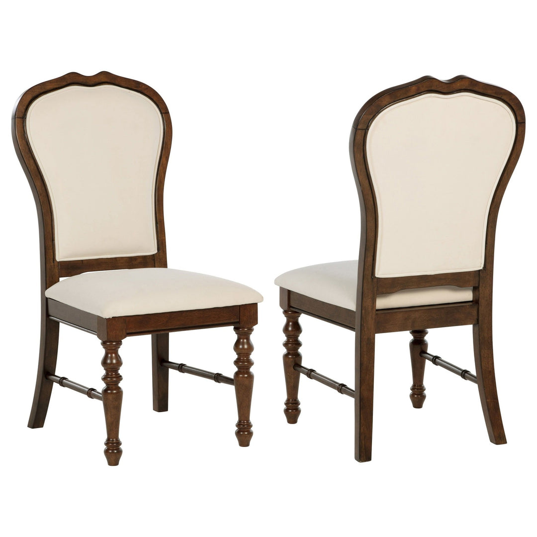 Landon - Upholstered Dining Side Chair (Set of 2) - Rich Brown Chair Set modern furniture Contempo Furniture