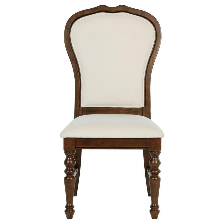 Landon - Upholstered Dining Side Chair (Set of 2) - Rich Brown Chair Set modern furniture Contempo Furniture