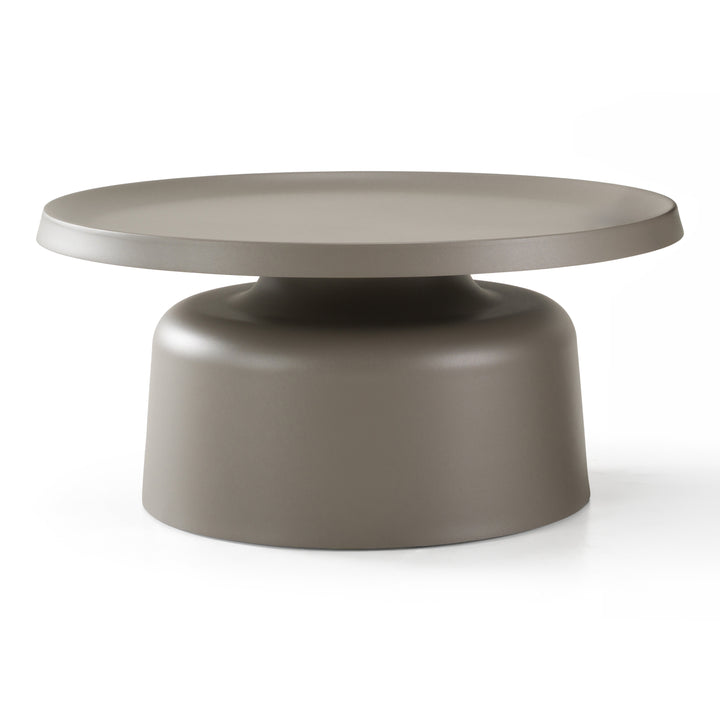 Lanuza - Outdoor Taupe End Coffee Table